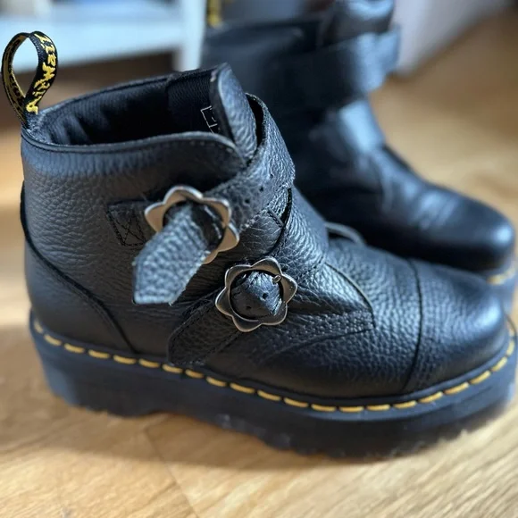 Dr. Martens Black Ankle Boots with Silver Accents - Picture 8 of 8